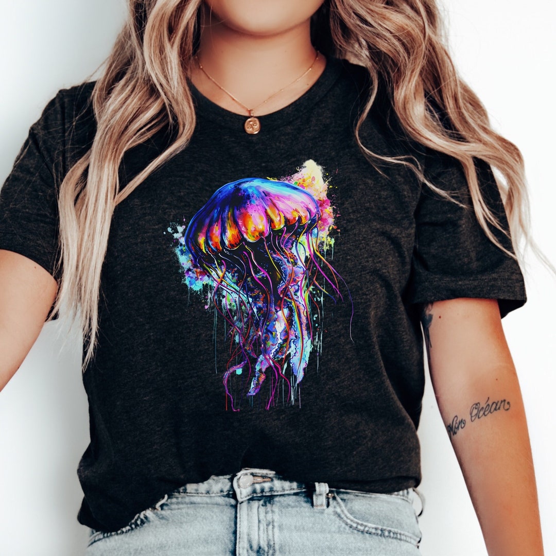 Mens Shirt With Blue Jellyfish main image 1