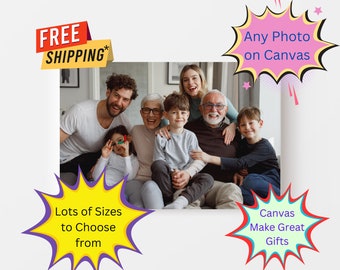 Tela de foto personalizada | Sua foto em tela | Presentes para ela | Arte de parede em tela | Presentes com foto | Envoltório de galeria de tela personalizada | Arte fotográfica impressa