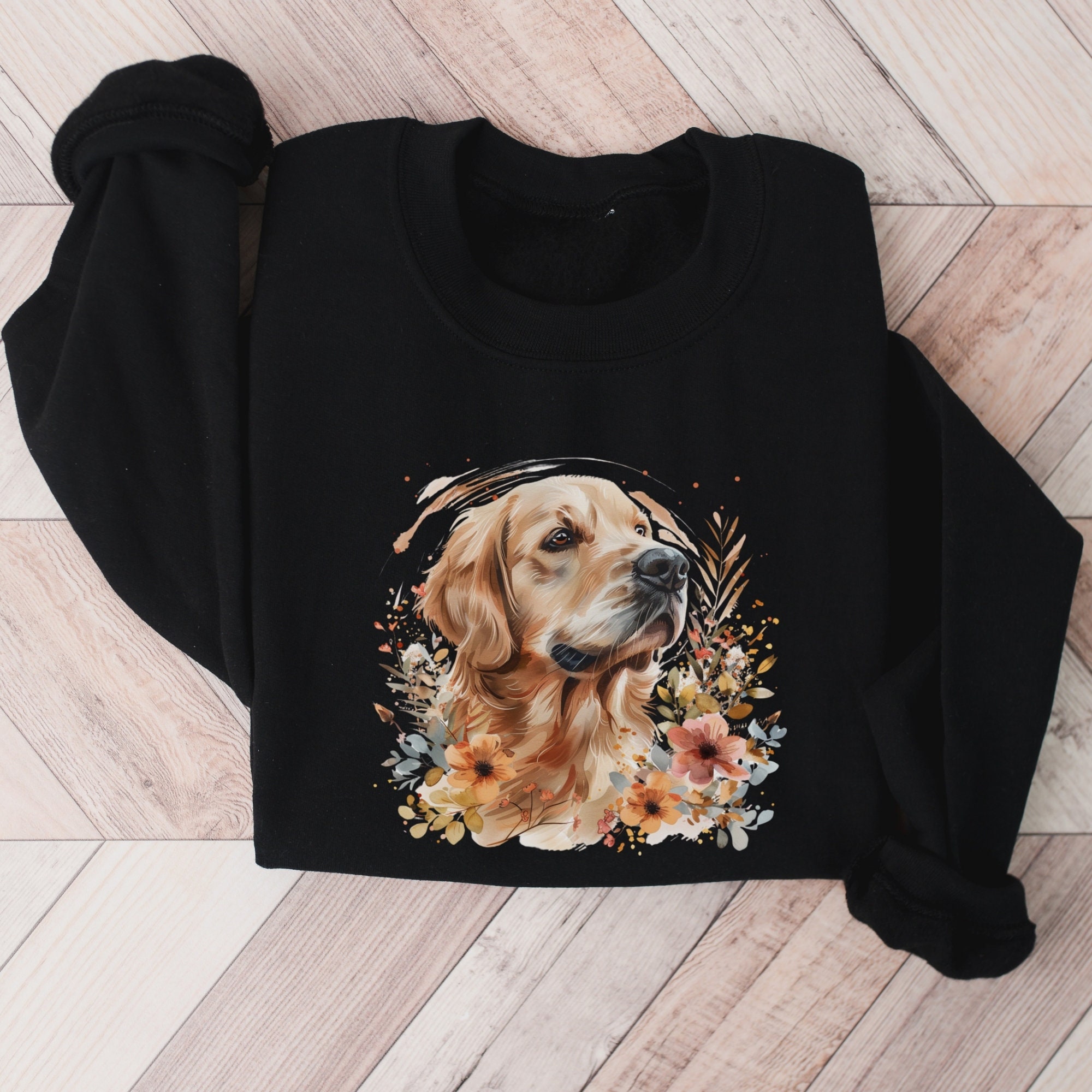 Adorable Golden Retriever Sweater With Flowers - Ideal Gift for Dog ...