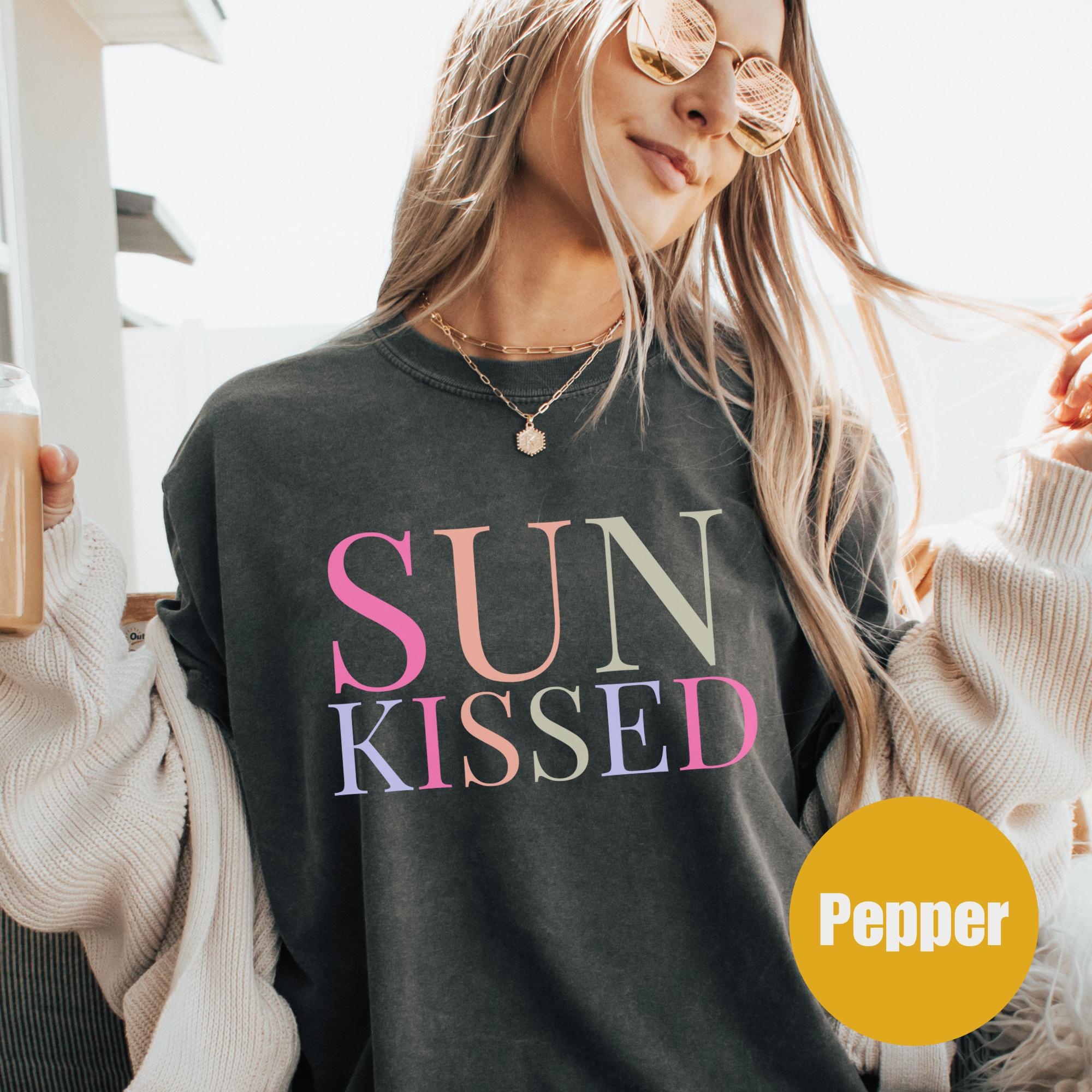 サンキストビーチシャツ、キュートなビーチサマーボヘミアンTシャツ