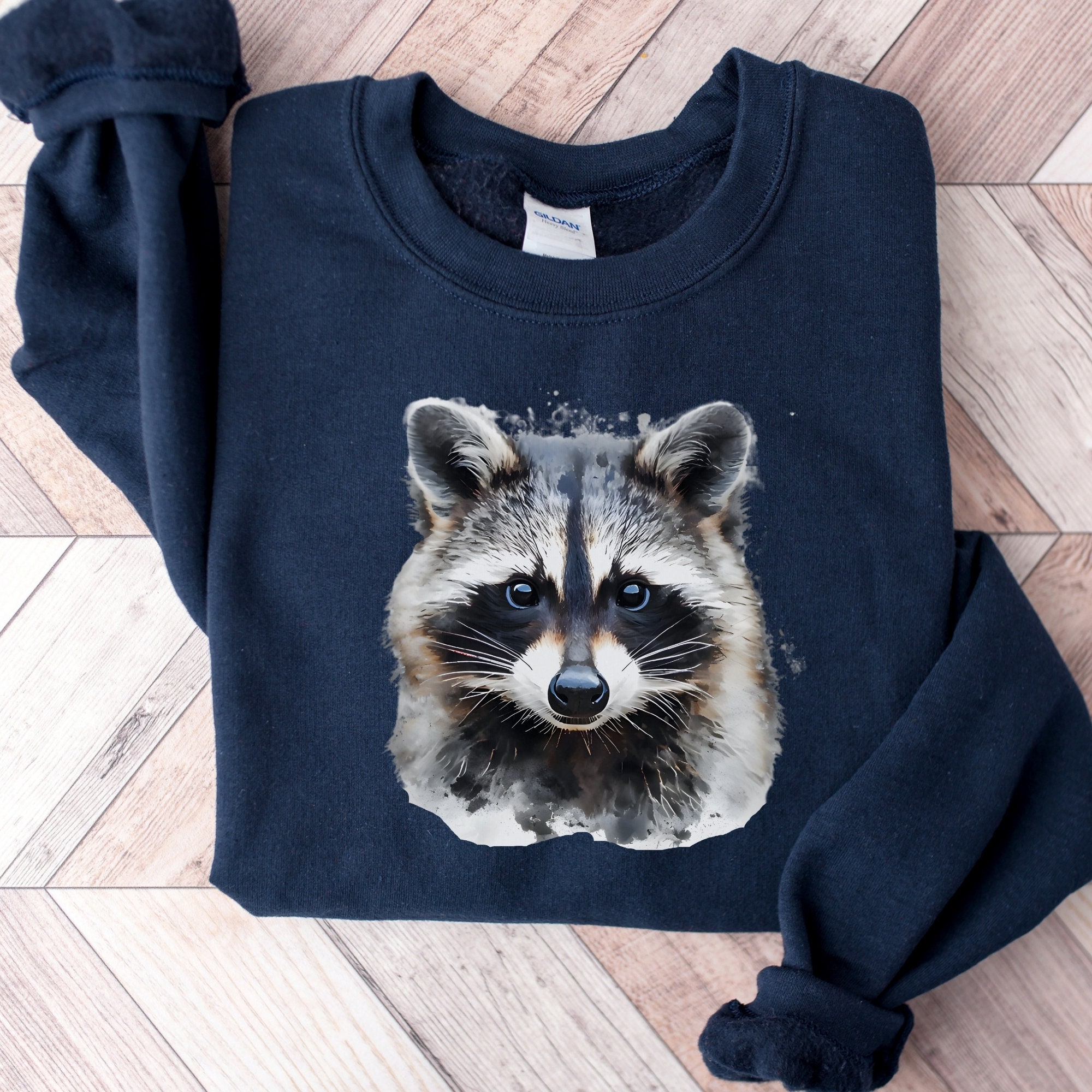 Raccoon Vibrant Color Sweatshirt | Cute Raccoon Sweater | Raccoon 