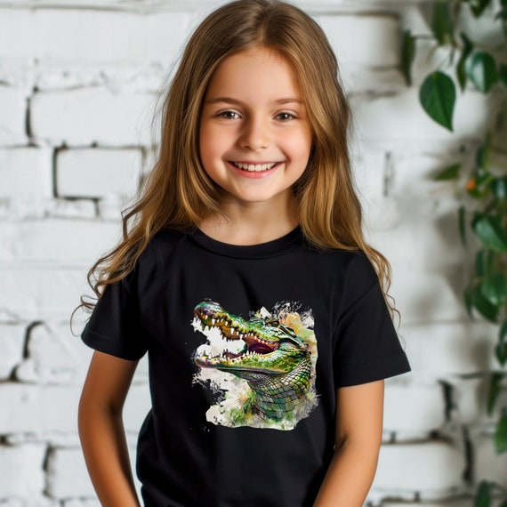 Camisa colorida de cocodrilo para ninos Camiseta de reptil juvenil Regalo para amantes de los animales reptiles para ninos Camisa de cocodrilo juvenil Regalo para amantes de los cocodrilos