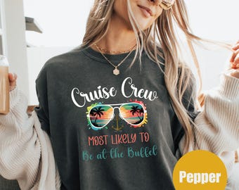Cruise Shirt, Funny Cruise Vacation Tee, Vacation Shirt Family, Most likely to be at the Buffet Cruise TShirt, Girls Trip, Cruise Party Tees