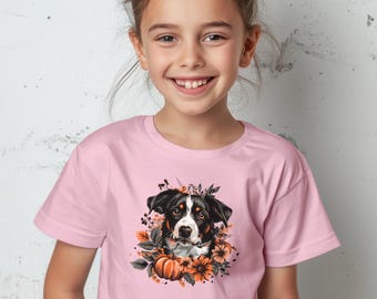 Camiseta de Halloween para perros para niños / Camiseta de otoño para perros para niños / Camiseta de calabaza para perros para jóvenes / Regalos para amantes de los perros de Halloween para niños / Linda camiseta de Halloween para niños