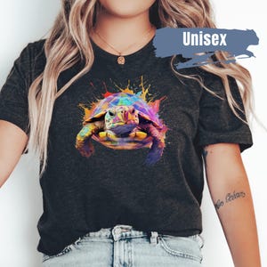 Vibrant Color Turtle Shirt, Sea Turtle Shirt, Summer Tee, Gifts For Her, Cute Turtle Shirt, Beach Shirt, Turtle Gifts, Turtle Birthday Gift