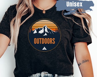 Outdoors Mountain Shirt | Camping Shirt | Hiking Shirt | Outdoors Shirt | Camping gift | Forest Shirt | Backpacking Shirt | Mountains TShirt
