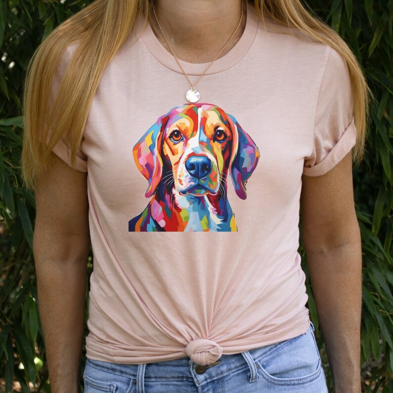 Beagle Camisa colorida vibrante Camisa de perro Perro Mamá Perro Papá ...