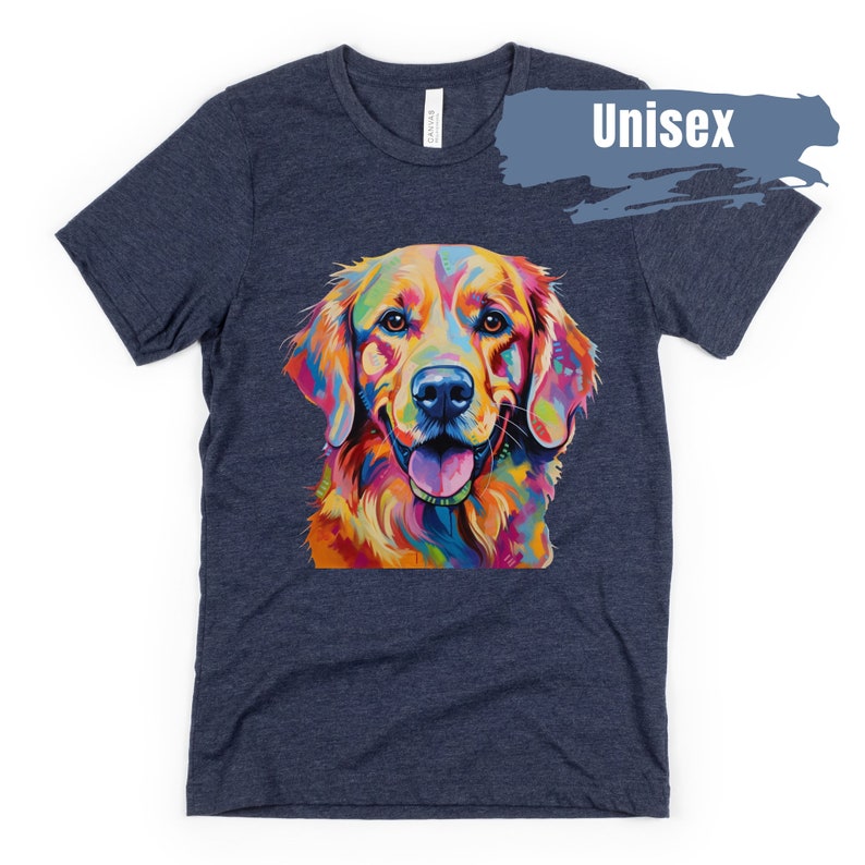 Golden Retriever Vibrant Colorful Shirt Graphic Dog Shirt Dog Mom Dog ...