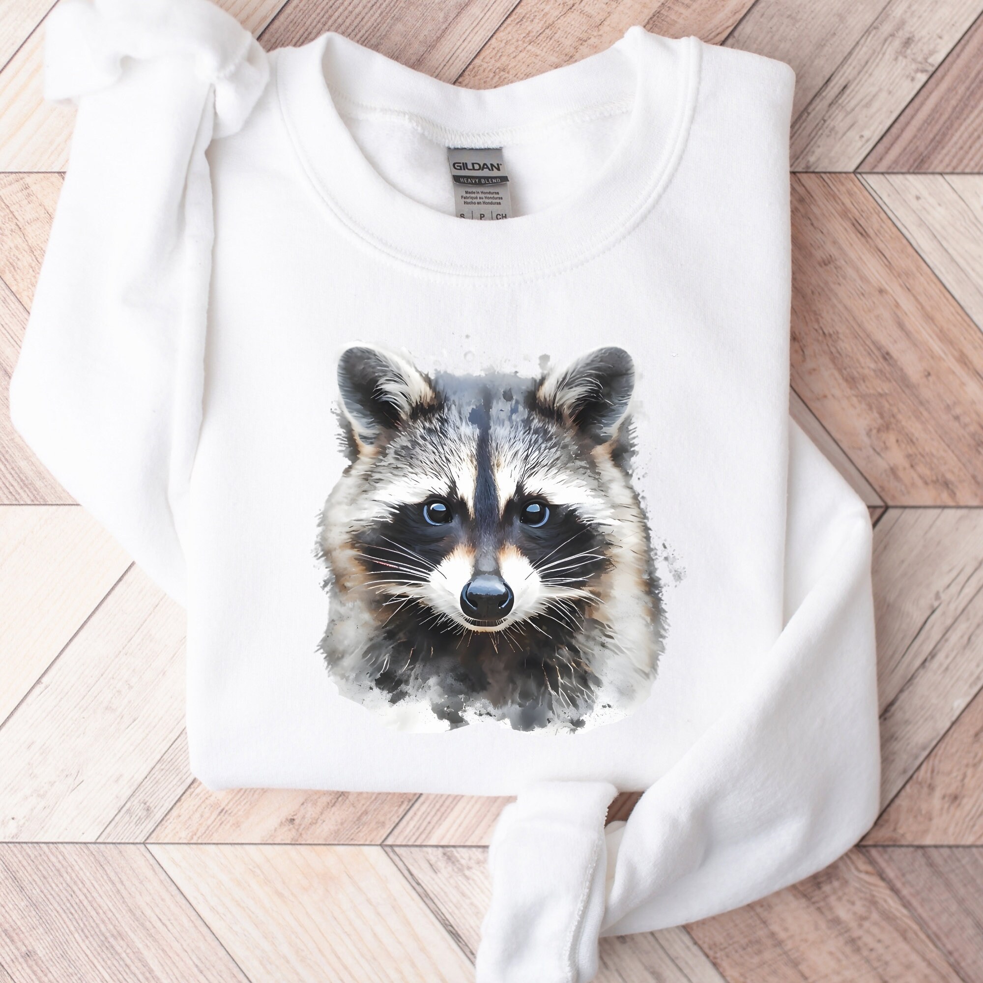 Raccoon Vibrant Color Sweatshirt | Cute Raccoon Sweater | Raccoon