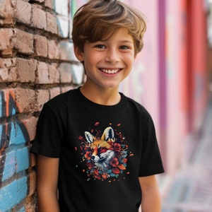 Colorful Cute Kids Red Fox Shirt | Kids Fox Gift | Daughter Gift Tee | Fox T Shirt | Cute Fox Tshirt | Fox Shirt For Girls | Fox T-Shirt