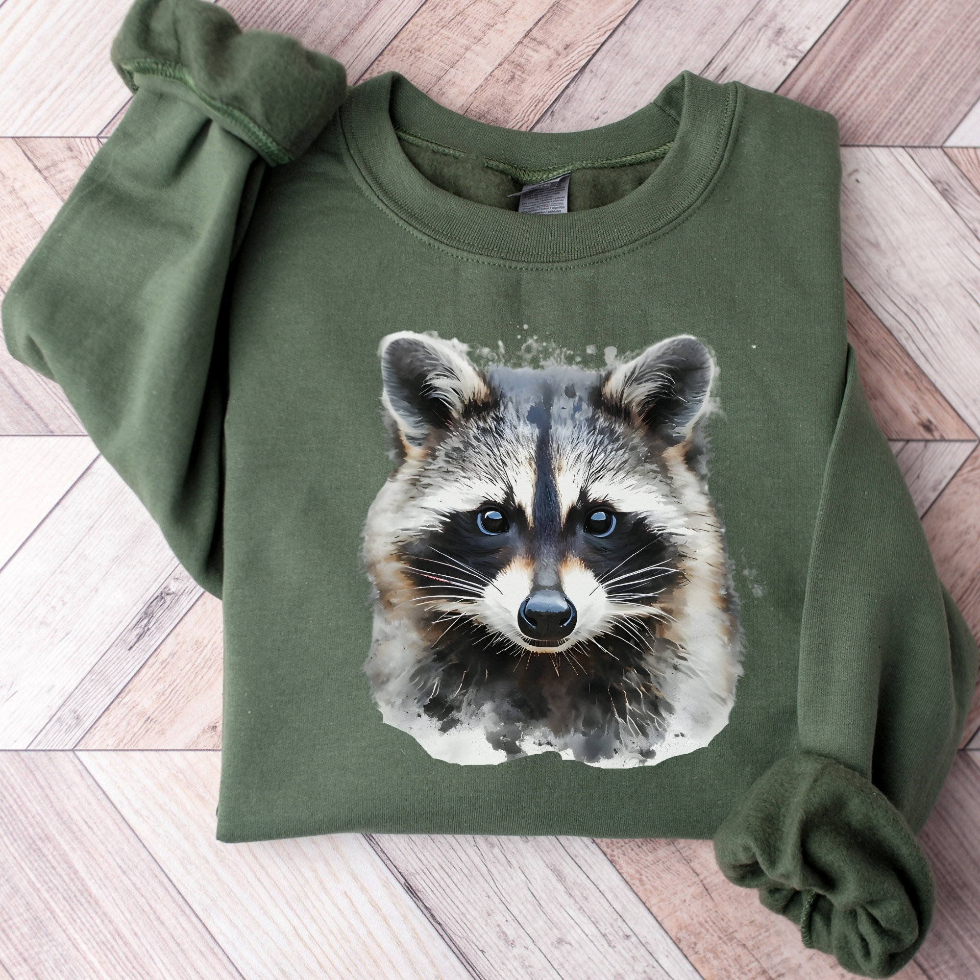 Raccoon Vibrant Color Sweatshirt | Cute Raccoon Sweater | Raccoon