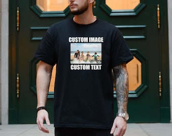 Custom Gildan 5000 Front and Back T-Shirt | Custom Shirt Printing | Custom Text Shirt | Custom Tee | Family Picture Tee | Customized Apparel