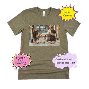 Front and Back Custom Bella + Canvas 3001 Shirt | Company Shirt ...