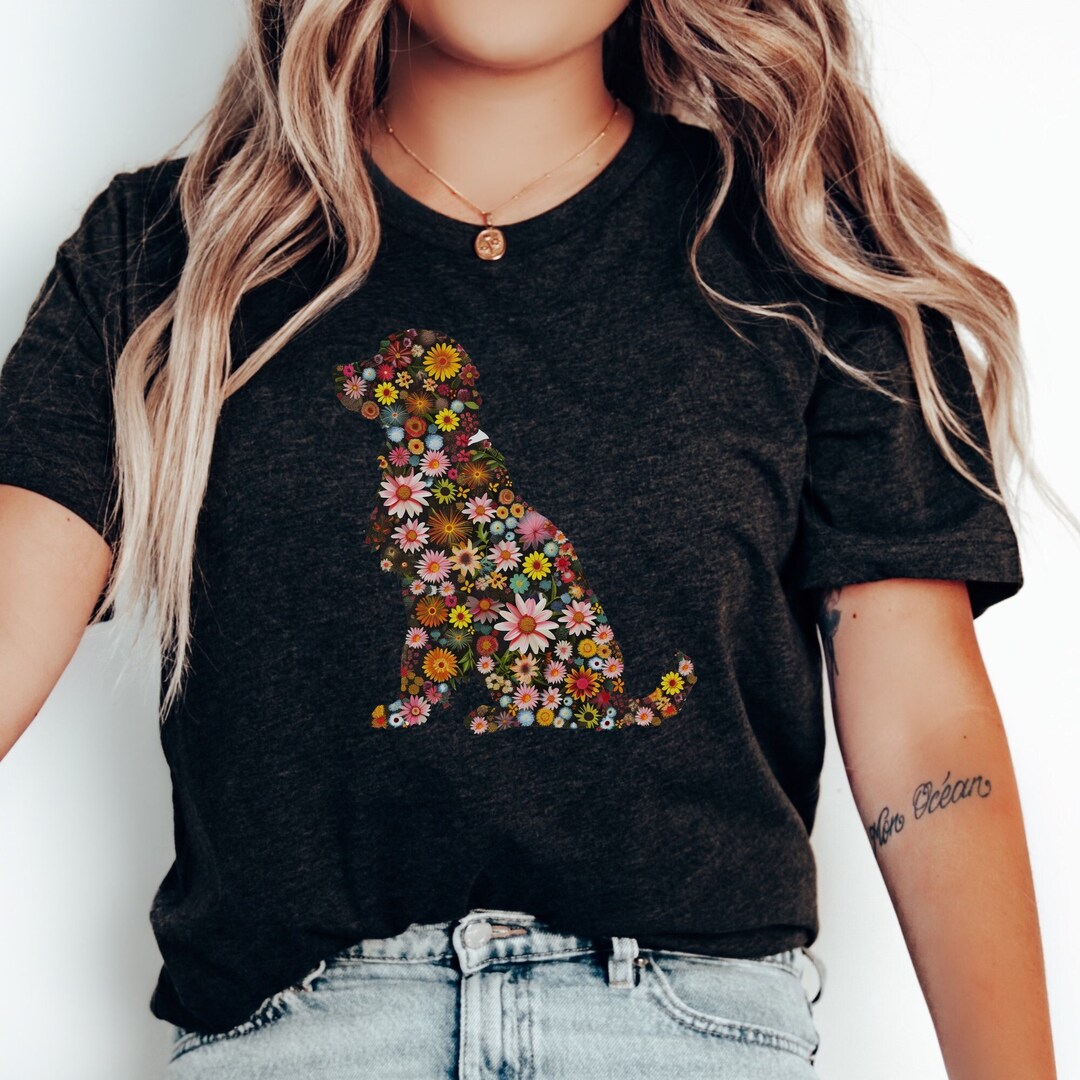 Cute Floral Golden Retriever Shirt | Wildflower Dog T-shirt | Golden ...