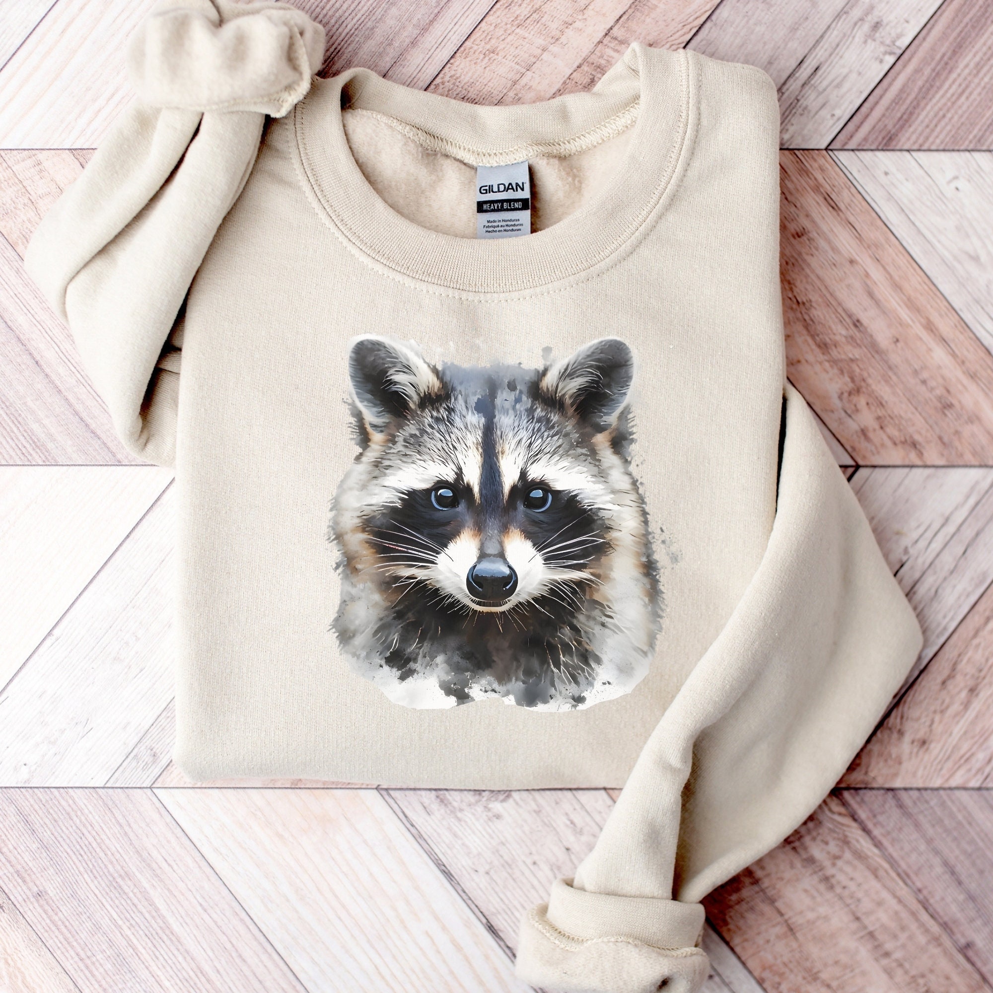 Raccoon Vibrant Color Sweatshirt | Cute Raccoon Sweater | Raccoon