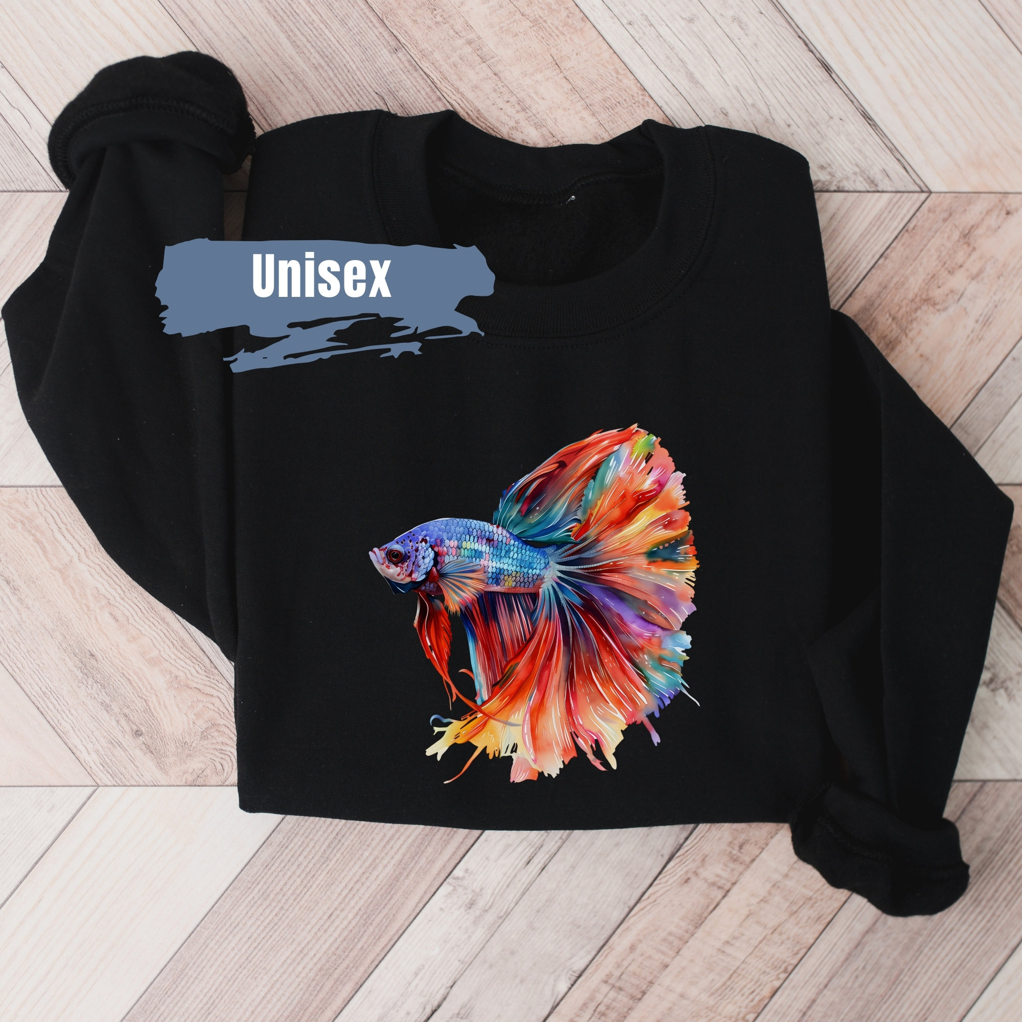 Betta Fish Vibrant Color Sweatshirt | Betta Fish Sweater | Siamese ...