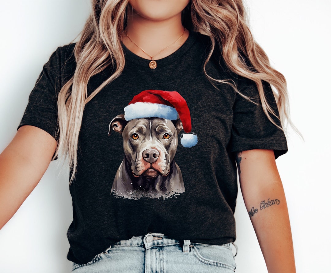 Cute Pitbull Christmas Shirt Pittie Dad Shirt Pittie Mom Shirt Xmas Dog