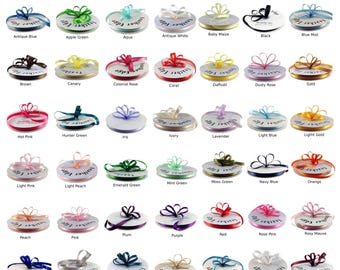 3/8 inch 50 meter dubbelzijdig satijnen lint met verenrand 100% polyester