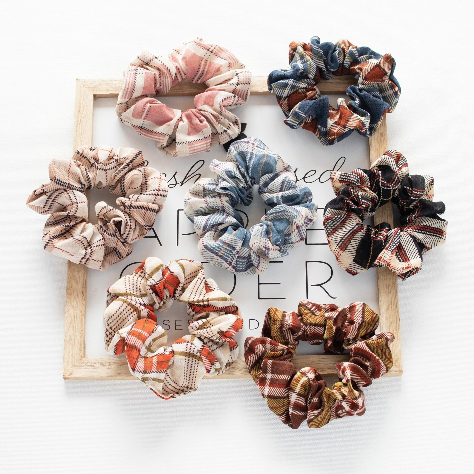 Classic Plaid Scrunchie Stylish Hair Accessory for Any Occasion 7 ...
