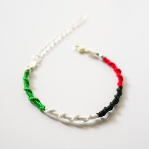 Handcrafted Solidarity Bracelet Set | Palestinian Flag Colors | Natural Stone Beads | Spiral Design | Limited Edition