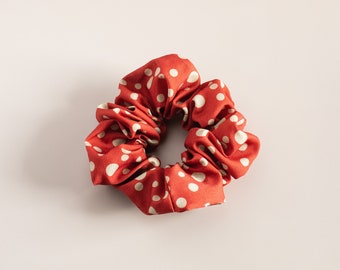 Enchanting Polka Dot Romance Scrunchie | Whimsical Polka Dot Hair Tie in 3 Delightful Colors