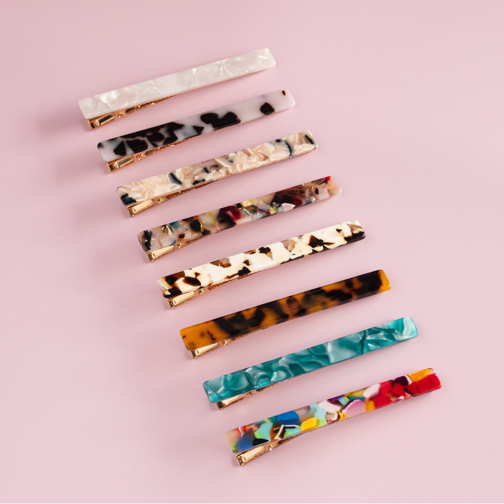 1.57 inch Small Acrylic Hair Claw Clips for Girls and Women Marbling Hair  Clips,Plastic No-Slip Grip Jaw Hair Clip Hair Jaw Clamp,Pack of 12