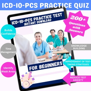 200+ ICD 10 stücks Übungsfragen für die Zertifizierungsprüfung Prep Verfahren Codebeispiele stücks ICD10 Wurzel-Betriebs-Spickzettel für Coder