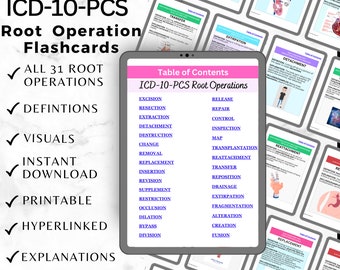 ICD-10-PCS Medical Coding Flashcards: Study Guide & Cheat Sheet (PDF)