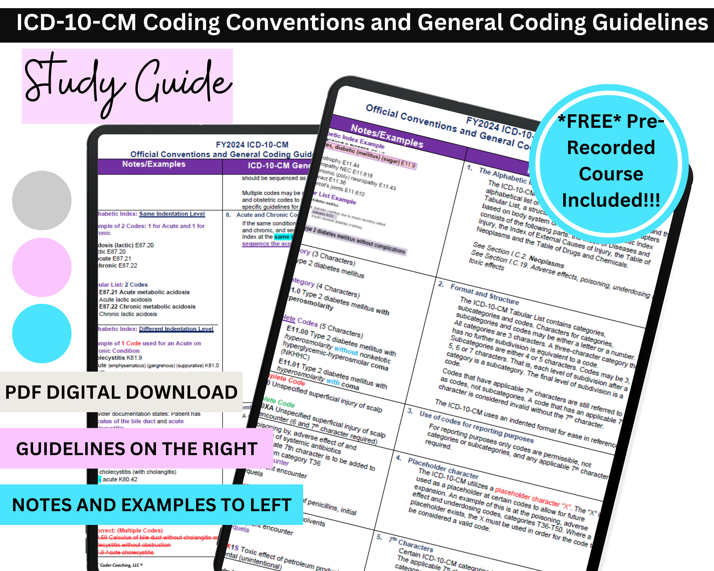 ICD-10 Study Guide Medical Coding Conventions and General Coding ...