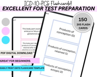 ICD10PCS Flashcards: Medical Coding Study Guide (PDF Download)