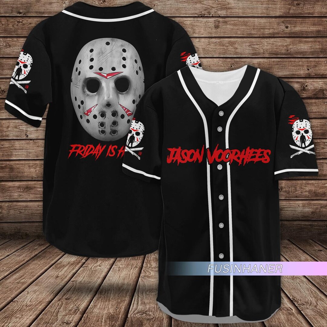 Halloween Jersey Jason Voorhees Baseball Shirt Jason Etsy