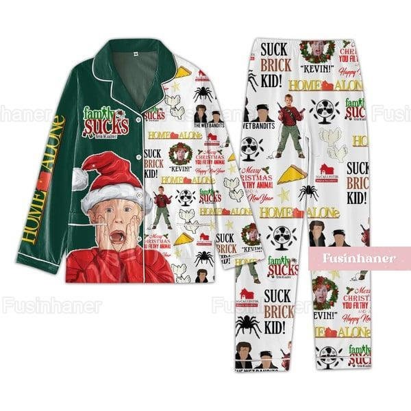 Discover Christmas Home Alone Pajamas, Home Alone Xmas Pajamas, Kevin Mccallister Pajamas Set, Home Alone Holiday Pajamas, Kevin Alone Pjs Chris