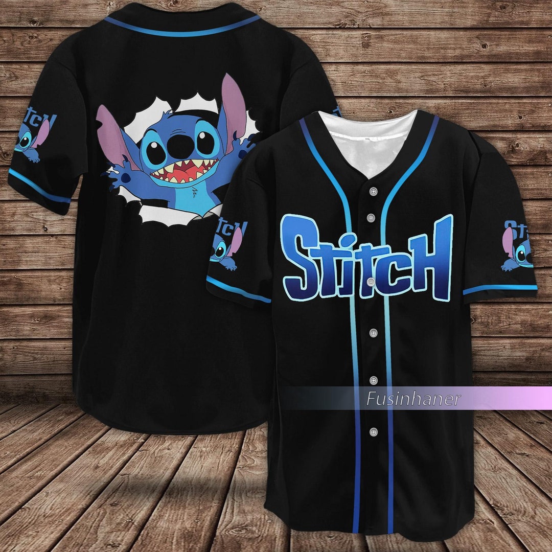 Stitch Baseball Jersey Cute Stitch Shirt Disneyland Shirt Etsy