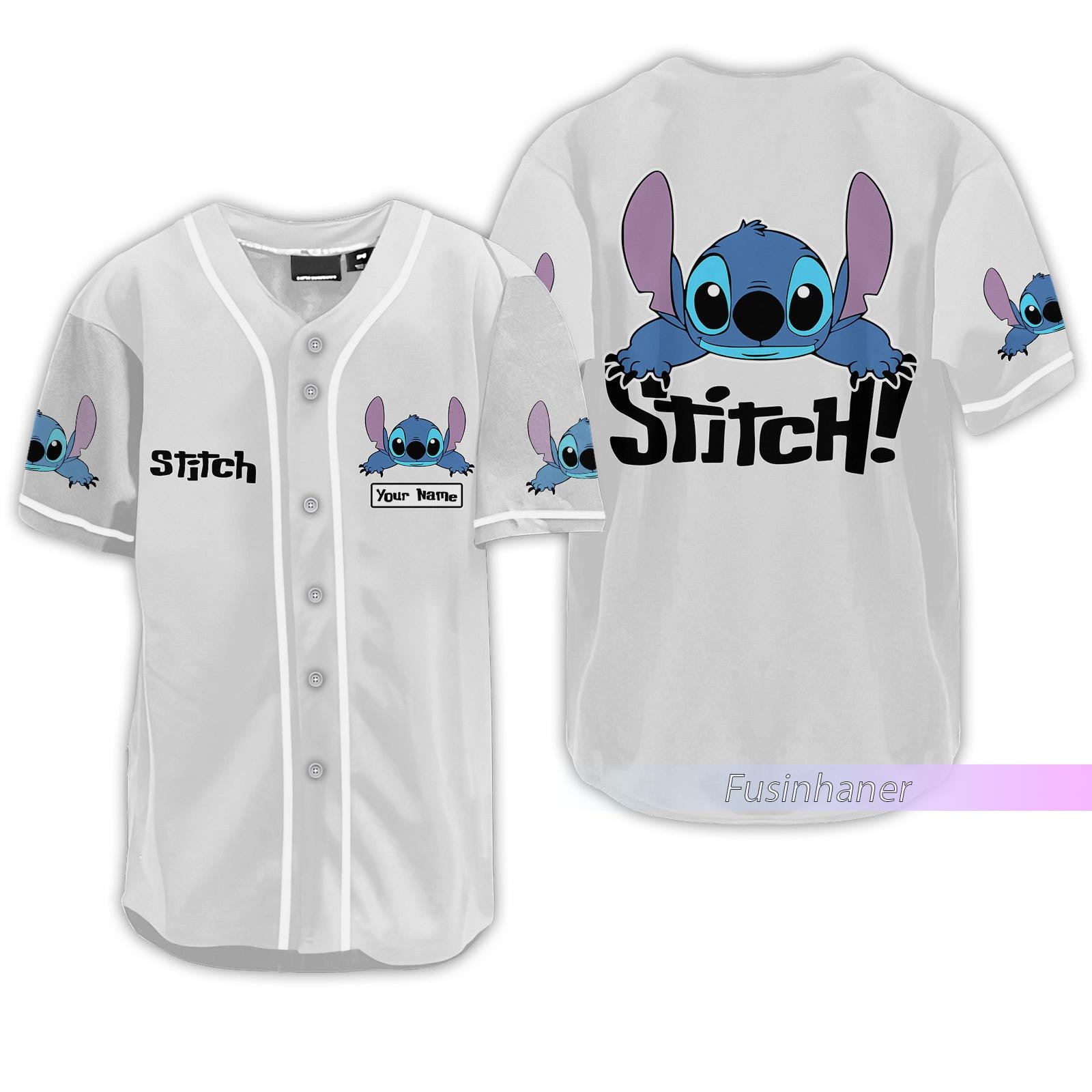 New York Mets Lilo & Stitch Jersey - White
