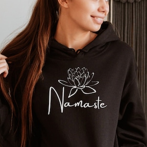 Namaste Hoodie, Workout Hoodie, Namaste Sweatshirt, Meditation Hoodie, Yoga Hoodie, Yoga Sweatshirt, Yoga Gift,  Gift for Her, Hoodie Gifts