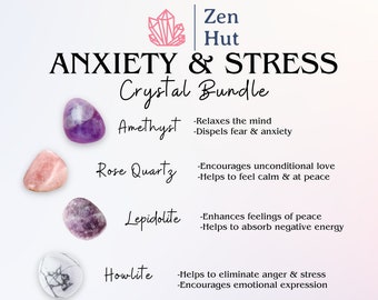 Anxiety & Stress Crystal Kit | 5 pcs | Natural Crystal Tumbles