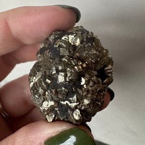 Pyrite After Marcasite Pseudomorph; Golden Prophecy Stone