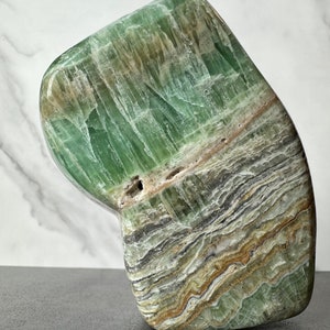 Kiwi Green Calcite Freeform