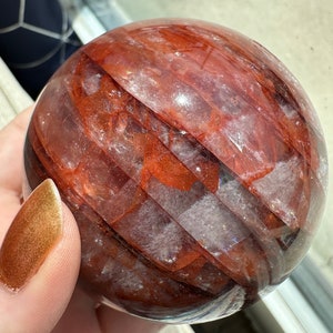 Fire Quartz Sphere | Star Shimmer | Rainbow Flash