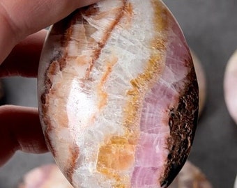 Piedra de palma de aragonita rosa: Cristal de Pakistán
