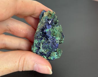 Raw Azurite Specimen with Malachite