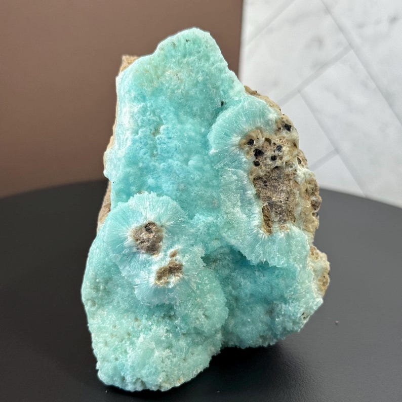 Ejemplar único de aragonito azul / Decoración de cristal natural imagen 2