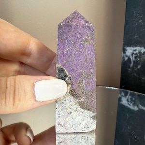 Purpurite Crystal Point | Natural Crystal Decor | Imperfection- See Details