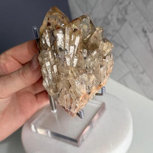 Natural Kundalini Citrine Cluster from the Congo | Stand Included