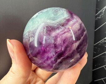 Stunning Rainbow Fluorite Sphere | Stand Included | Natural Crystal Decor