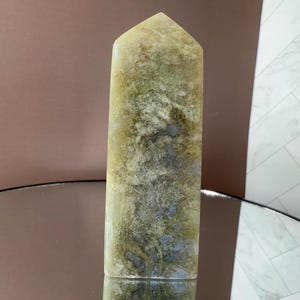 Beautiful Moss Agate Tower | Natural Crystal Decor