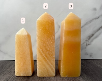 Orange Calcite Crystal Tower, Afghanistan Origin