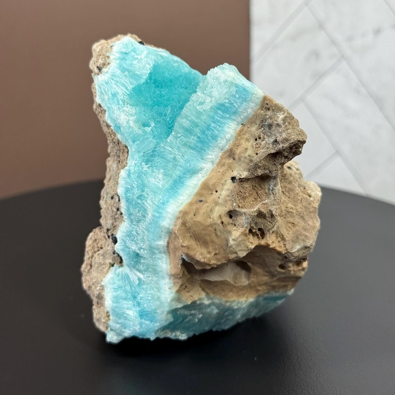 Beautiful Blue Aragonite Specimen | Natural Crystal Decor image 3