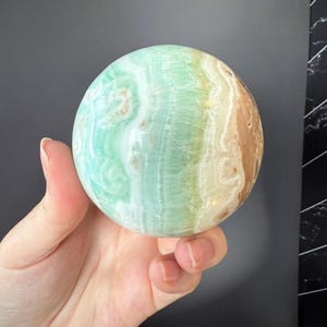 Caribbean Calcite Sphere | Stand Included | Natural Crystal Decor