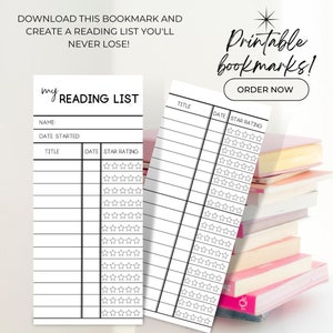 Reading List Bookmark / Reading List BookTracker